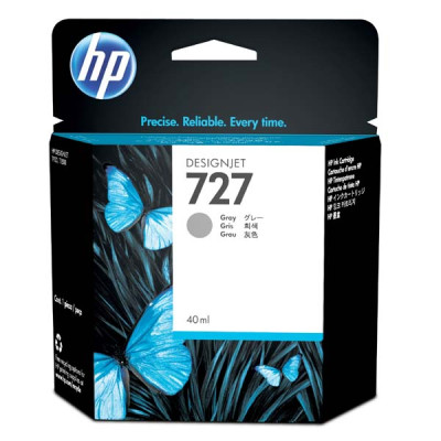 HP B3P18A (727), originálny atrament, šedý, 40 ml