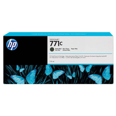 HP B6Y07A (771C), originálny atrament, matne čierny, 775 ml