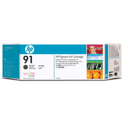 HP C9464A (91), originálny atrament, matne čierny, 775 ml