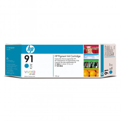 HP C9467A (91), originálny atrament, azúrový, 775 ml