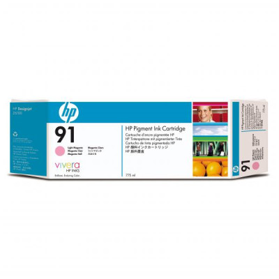 HP C9471A (91), originálny atrament, svetlo purpurový, 775 ml