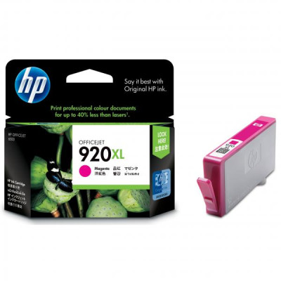 HP CD973AE (920XL), originálny atrament, purpurový, 6 ml