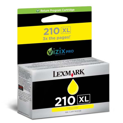 Lexmark 14L0177EXL (#210), originálny atrament, žltý