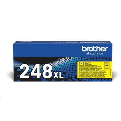 Brother TN-248XLY, originálny toner, žltý, 2300 strán, XL