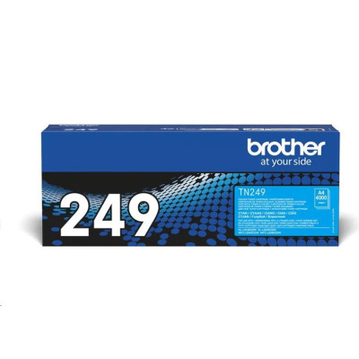 Brother TN-249C, originálny toner, azúrový, 4000 strán, XXL