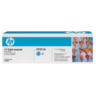 HP CC531A (304A), originálny toner, azúrový, 2800 strán