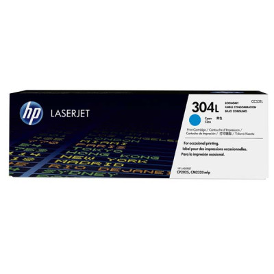 HP CC531L (304L), originálny toner, azúrový