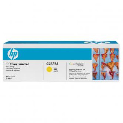 HP CC532A (304A), originálny toner, žltý, 2800 strán