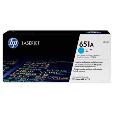 HP CE341A (651A), originálny toner, azúrový