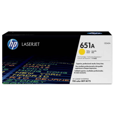 HP CE342A (651A), originálny toner, žltý