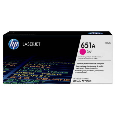 HP CE343A (651A), originálny toner, purpurový