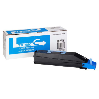 Kyocera TK-880C, originálny toner, azúrový