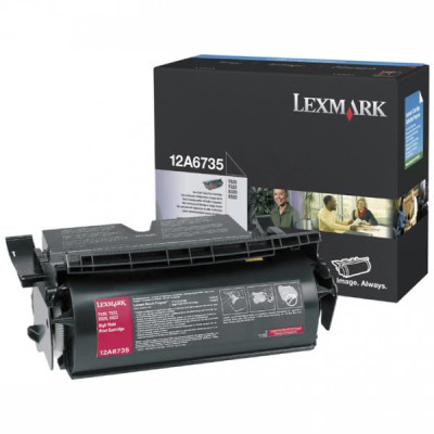 Lexmark 12A6735, originálny toner, čierny