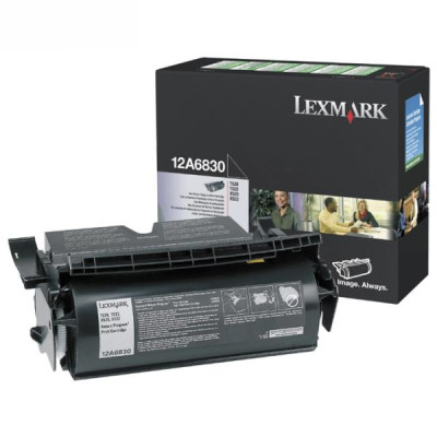 Lexmark 12A6830, originálny toner, čierny