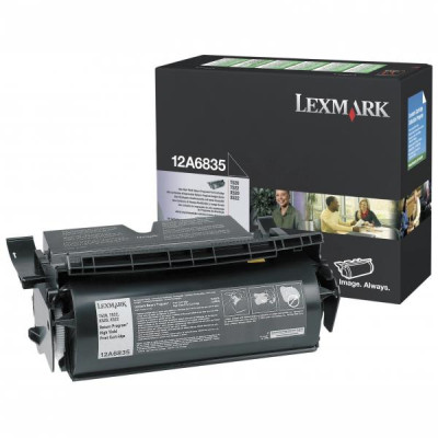 Lexmark 12A6835, originálny toner, čierny