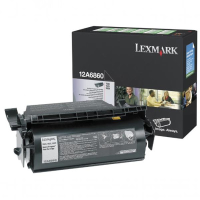 Lexmark 12A6860, originálny toner, čierny