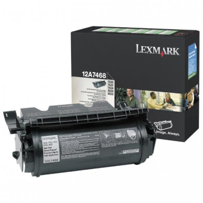 Lexmark 12A7468, originálny toner, čierny