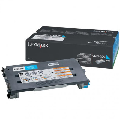 Lexmark C500H2CG, originálny toner, azúrový