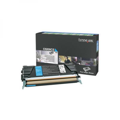 Lexmark C5200CS, originálny toner, azúrový