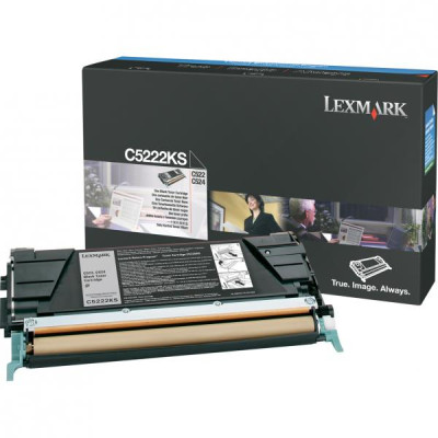 Lexmark C5222KS, originálny toner, čierny, 4000 strán