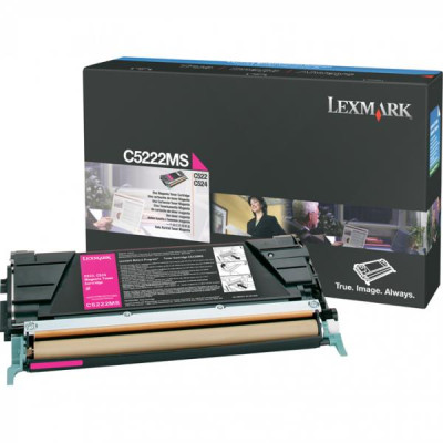 Lexmark C5222MS, originálny toner, purpurový