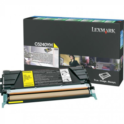 Lexmark C5240YH, originálny toner, žltý