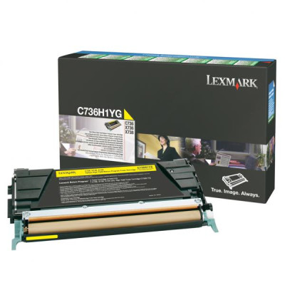 Lexmark C736H1YG, originálny toner, žltý