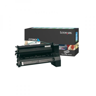 Lexmark C7720CX, originálny toner, azúrový