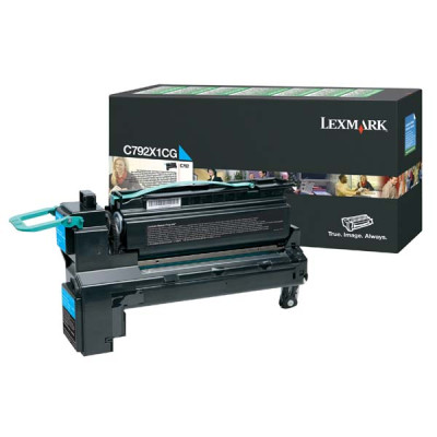 Lexmark C792X1CG, originálny toner, azúrový