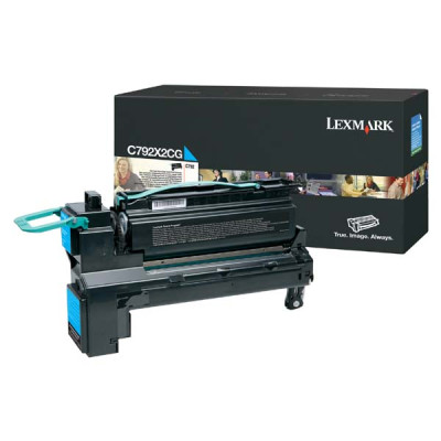 Lexmark C792X2CG, originálny toner, azúrový