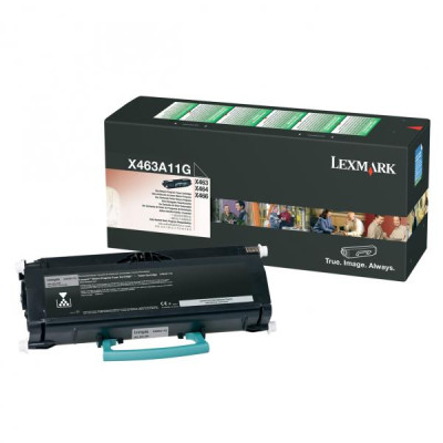 Lexmark X463A11G, originálny toner, čierny