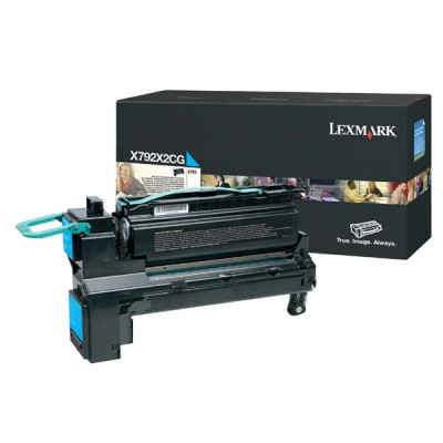 Lexmark X792X2CG, originálny toner, azúrový