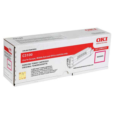 Oki C3100 (42804514), originálny toner, purpurový