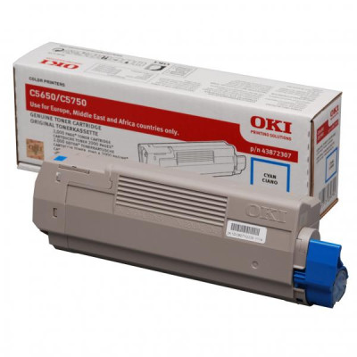 Oki C5650 (43872307), originálny toner, azúrový