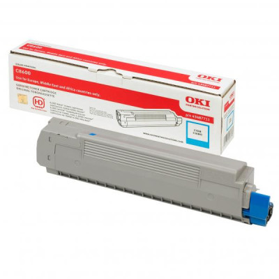 Oki C8600 (43487711), originálny toner, azúrový