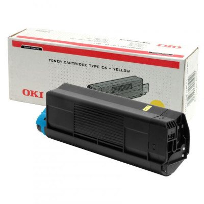 Oki TYP C6 (42127405), originálny toner, žltý